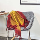 Marigold merino ombre handloom throw and blanket scarf – One Affirmation