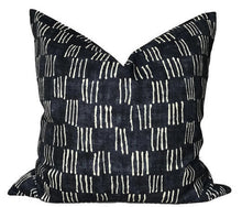 Matchsticks Pillow Cover in Indigo Blue, George Spencer Textiles