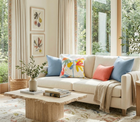 Matisse Floral Pillow Cover in Coral, Thibaut Pillows