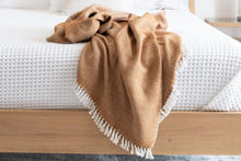 Fair Trade Ethiopian cotton throw with fringe finish