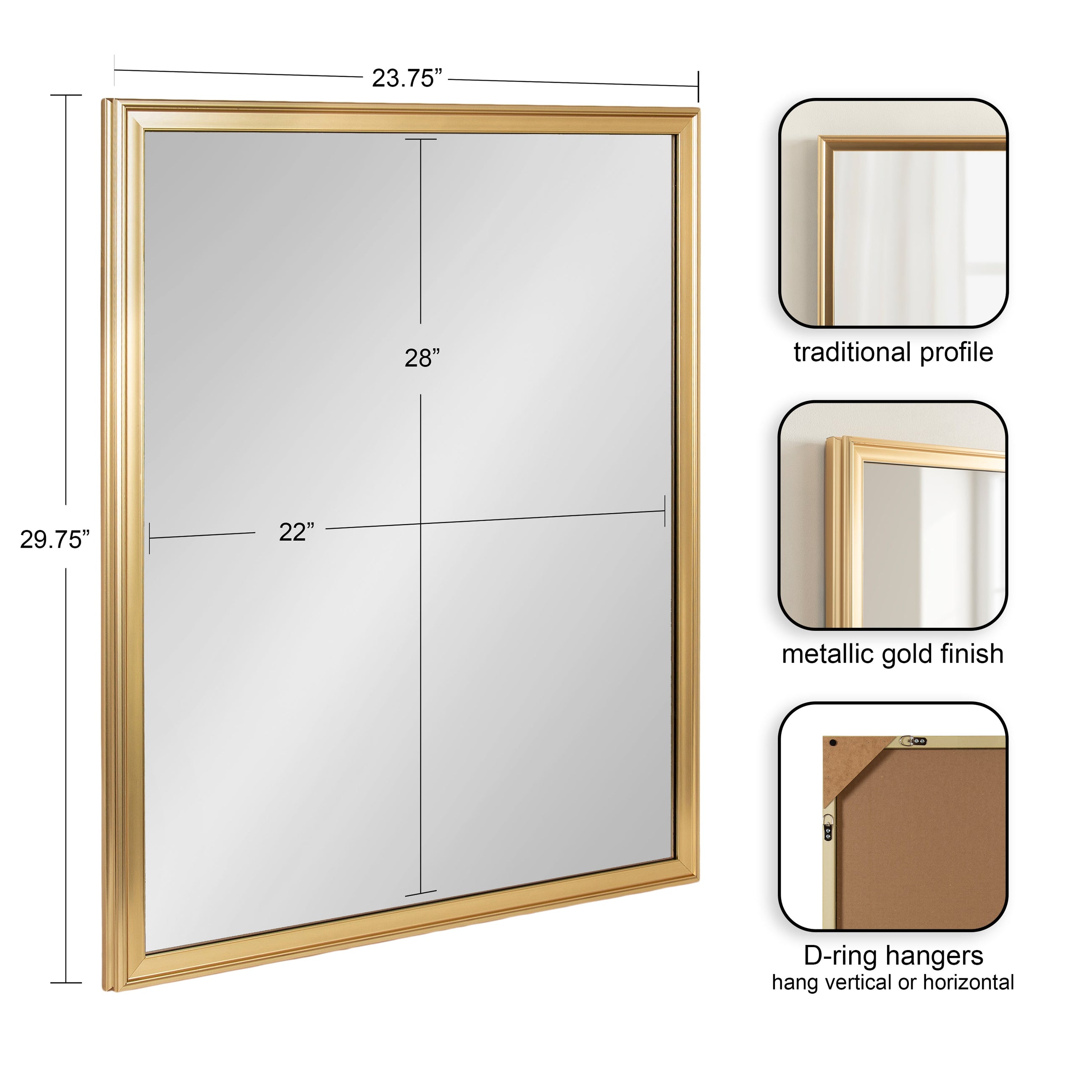 Colette Rectangle Bathroom Wall Mirror