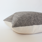 Nyla taupe and gray geometric pillow cover, view 2