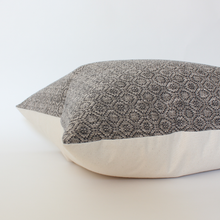 Nyla taupe and gray geometric pillow cover, view 2