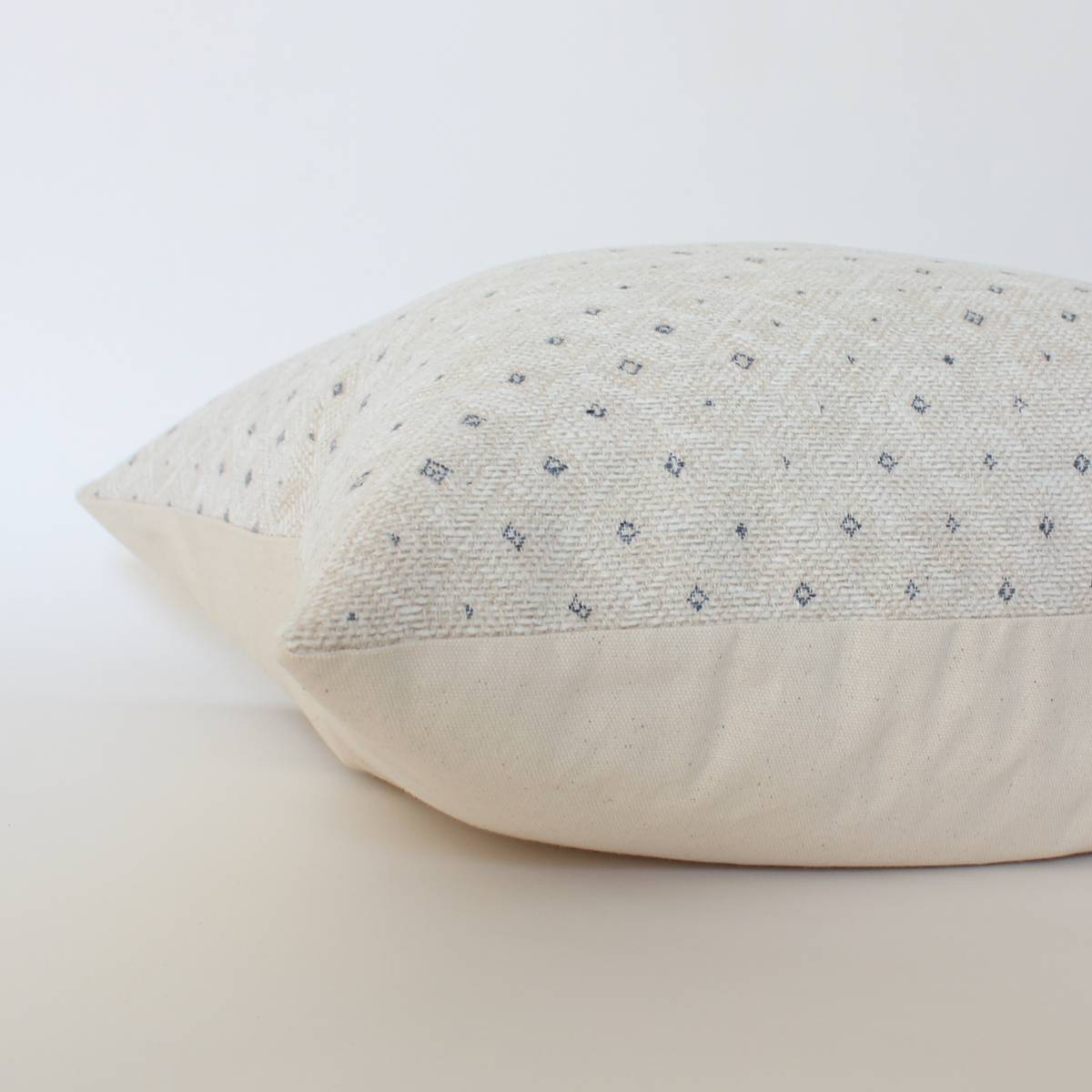Odette beige dotted texture pillow cover, view 2