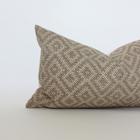 Everly taupe diamond texture pillow cover, view 4