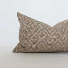 Everly taupe diamond texture pillow cover, view 4