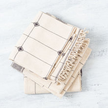 Mool off white handwoven organic cotton king size bedspread – One Affirmation