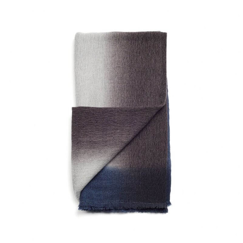 Moonstruck blue gray handloom handspun merino throw – One Affirmation
