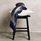 Moonstruck blue gray handloom handspun merino throw – One Affirmation