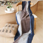 Moonstruck blue gray handloom handspun merino throw – One Affirmation