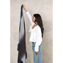 Moonstruck blue gray handloom handspun merino throw – One Affirmation