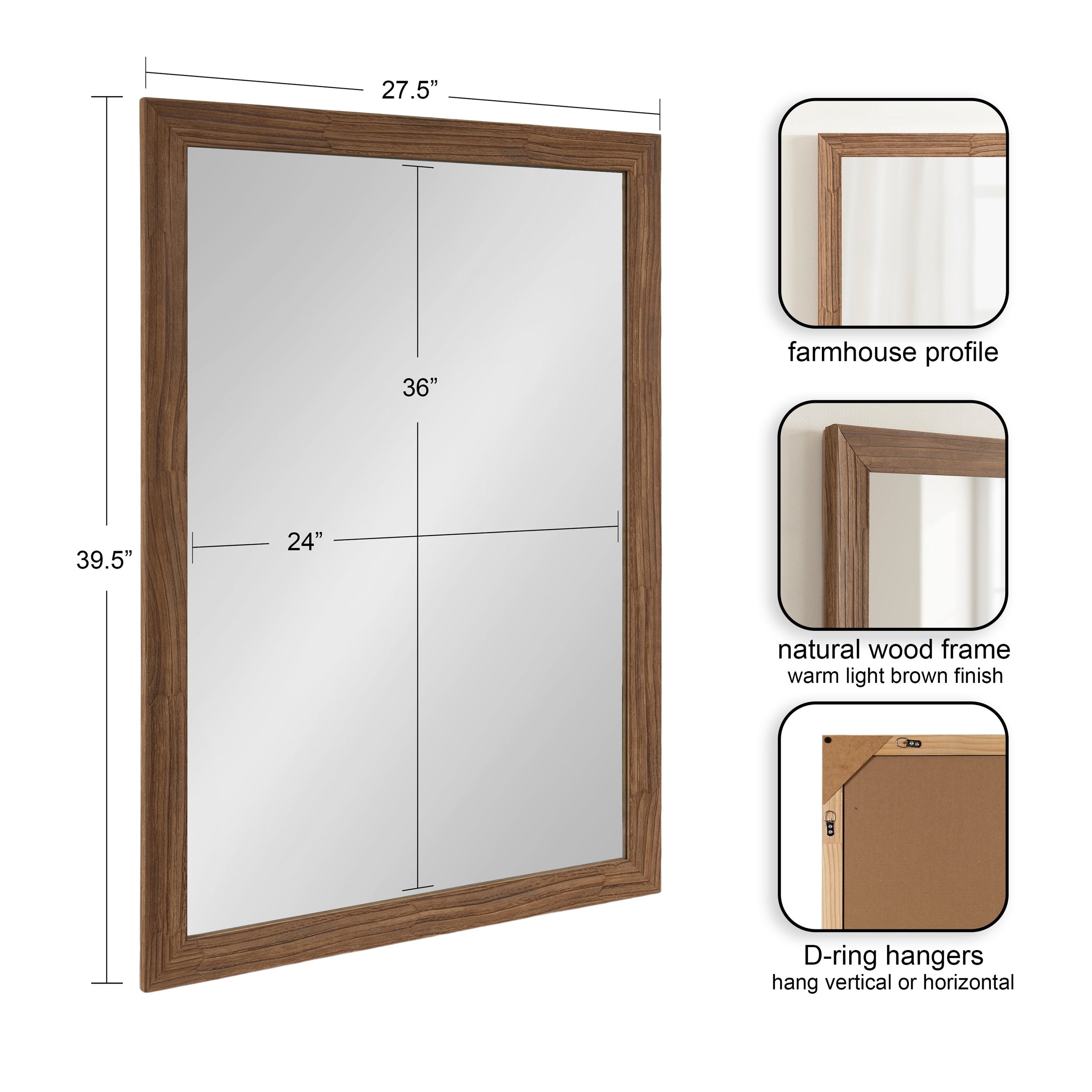 Travon Rectangle Bathroom Wall Mirror