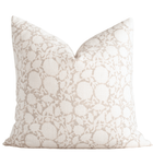Luana Floral Block Printed Pillow Cover | Beige/Brown
