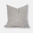 Sanford beige and denim blue stripe pillow cover