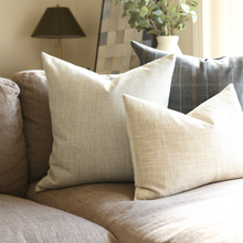 Pelham warm gray herringbone pillow cover, view 5