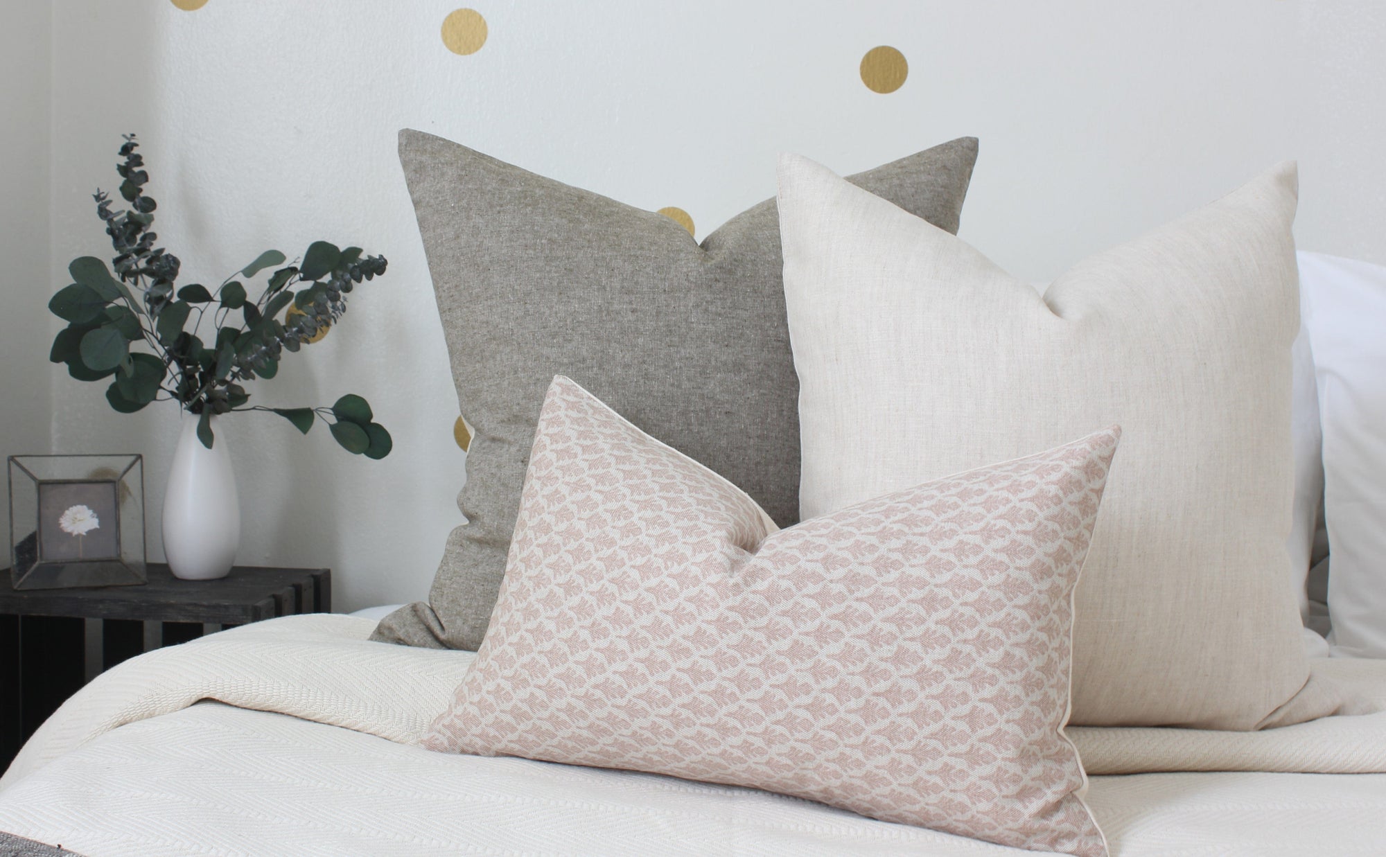 Oatmeal Linen Pillow Cover