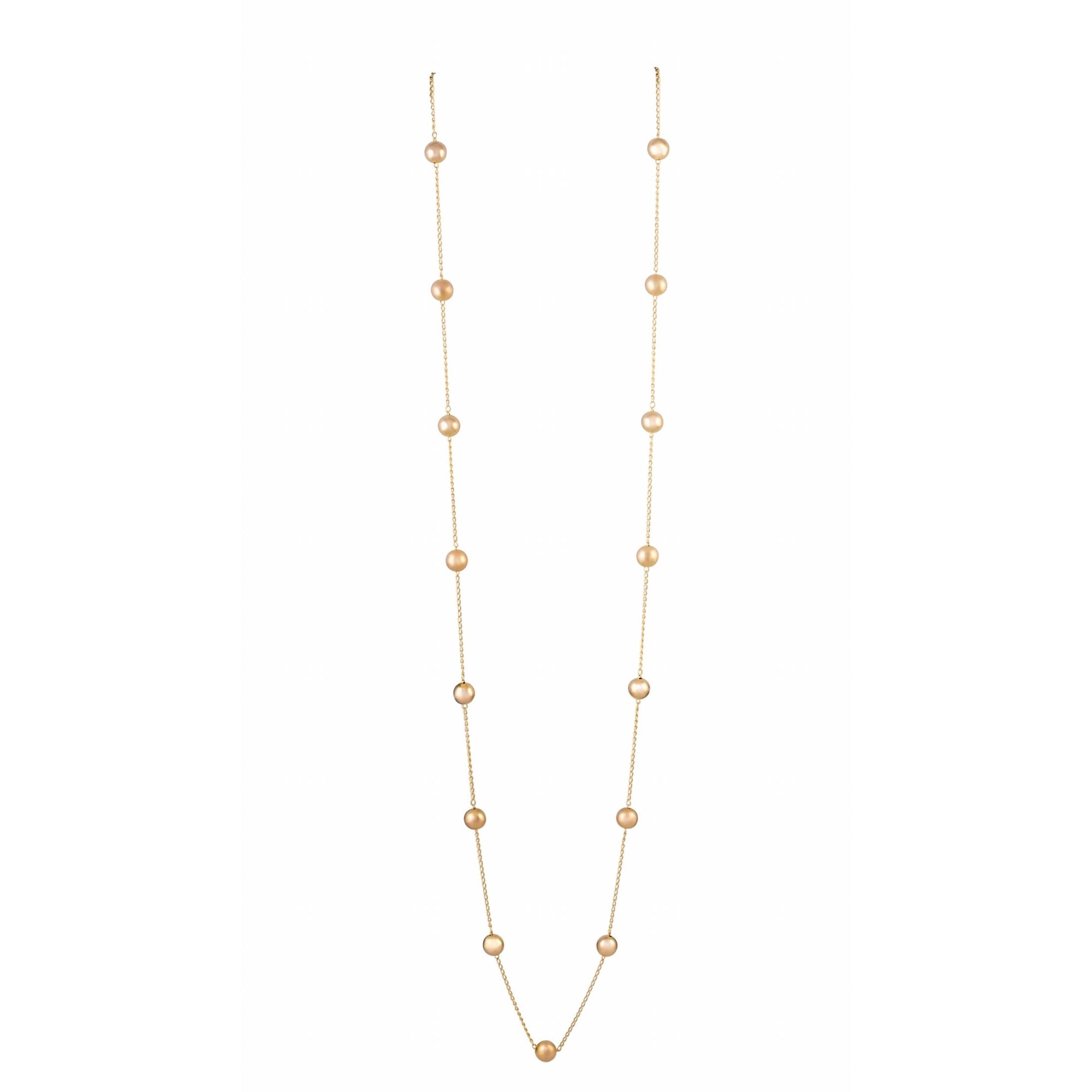 Not So Basic Gold Chain styled long over neutral blouse