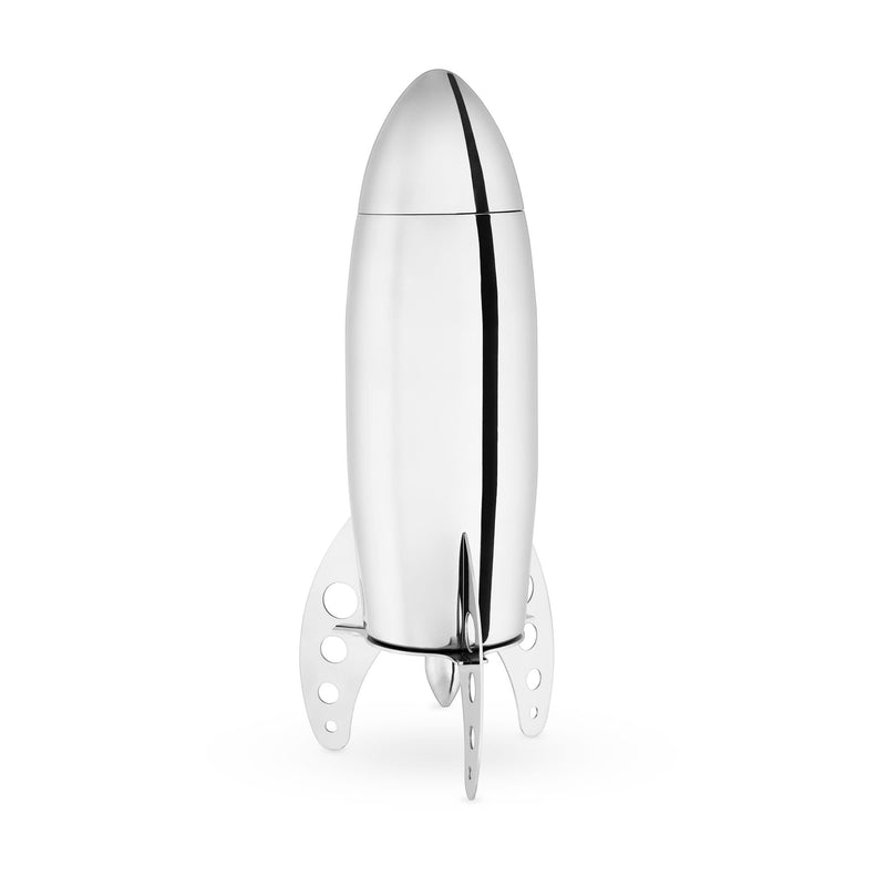 Stainless steel rocket cocktail shaker with stand