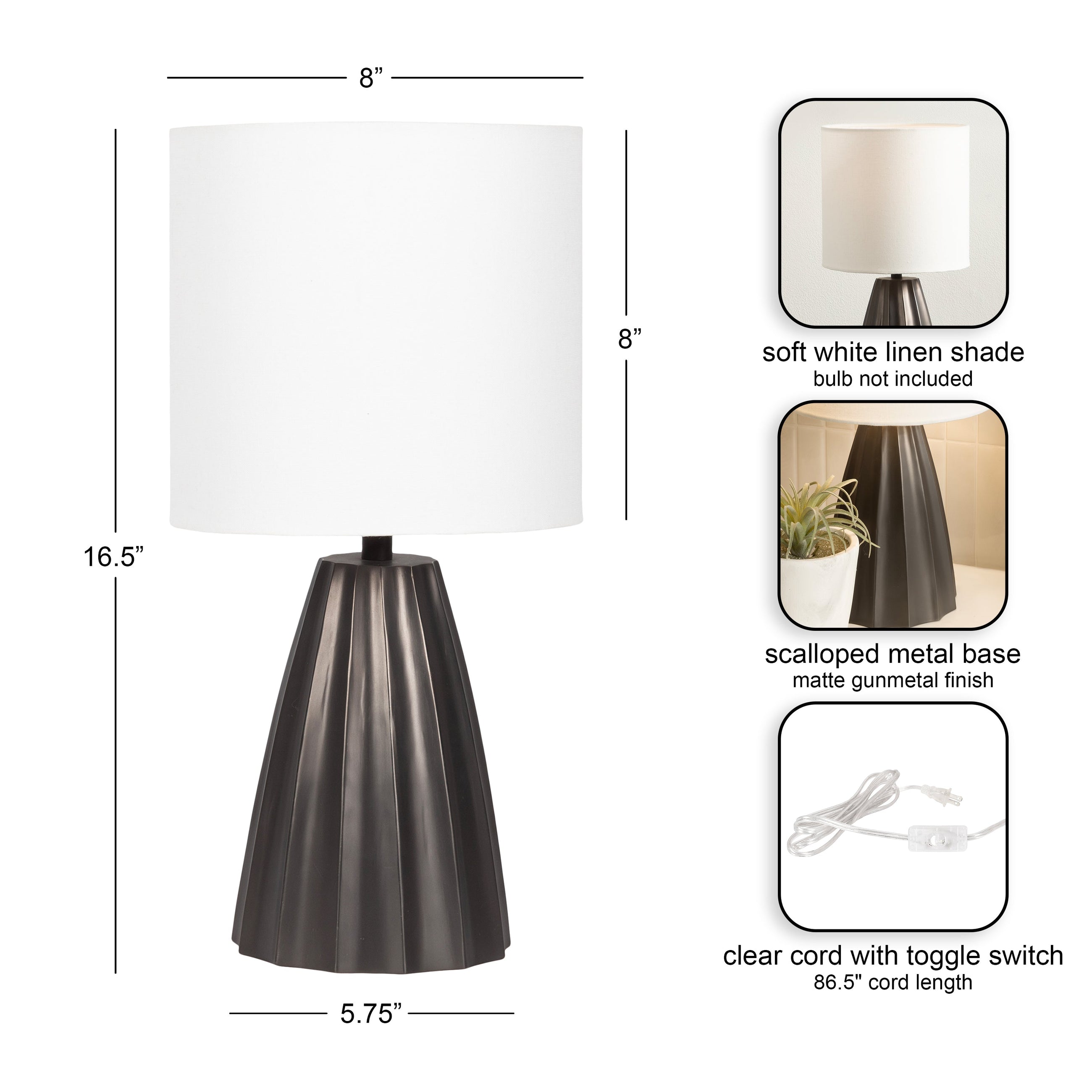 Ciji Scalloped Table Lamp