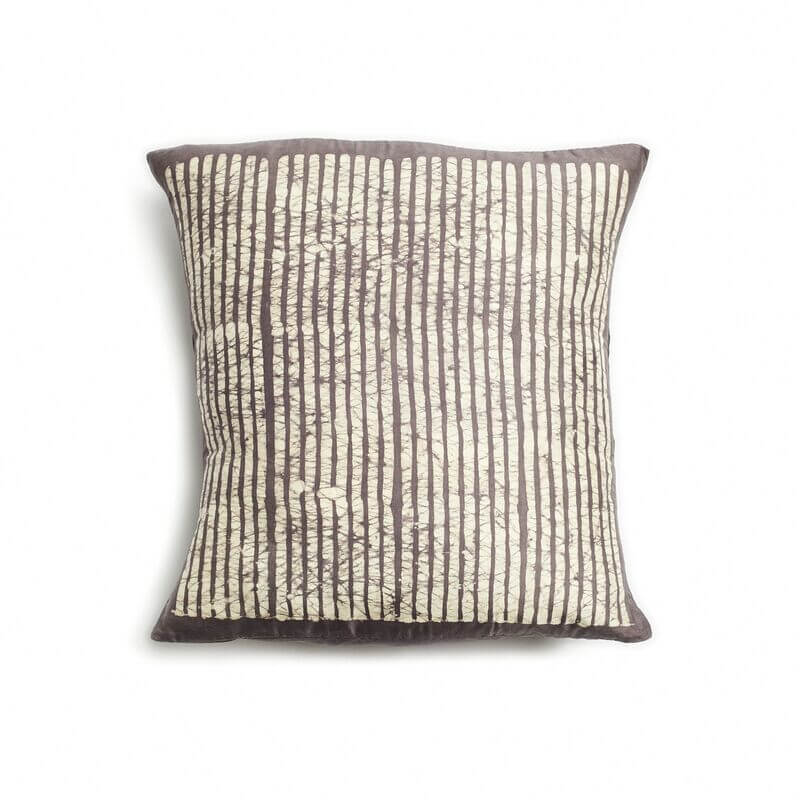 Maple Black block print mulberry silk pillow cover, 20x20 – One Affirmation