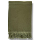 Soft Olive Green Fringe Throw Blanket