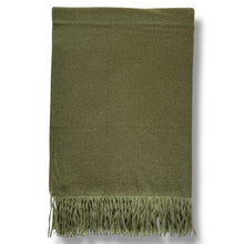 Soft Olive Green Fringe Throw Blanket
