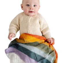 Rainbow Stripe Crib Sheet – 100% Cotton Muslin