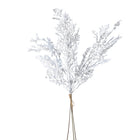 29.5-inch faux white flocked twig bundle tied with jute rope
