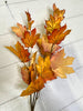 Artificial Autumn Maple Leaf Stems - Customizable Bendable Stems