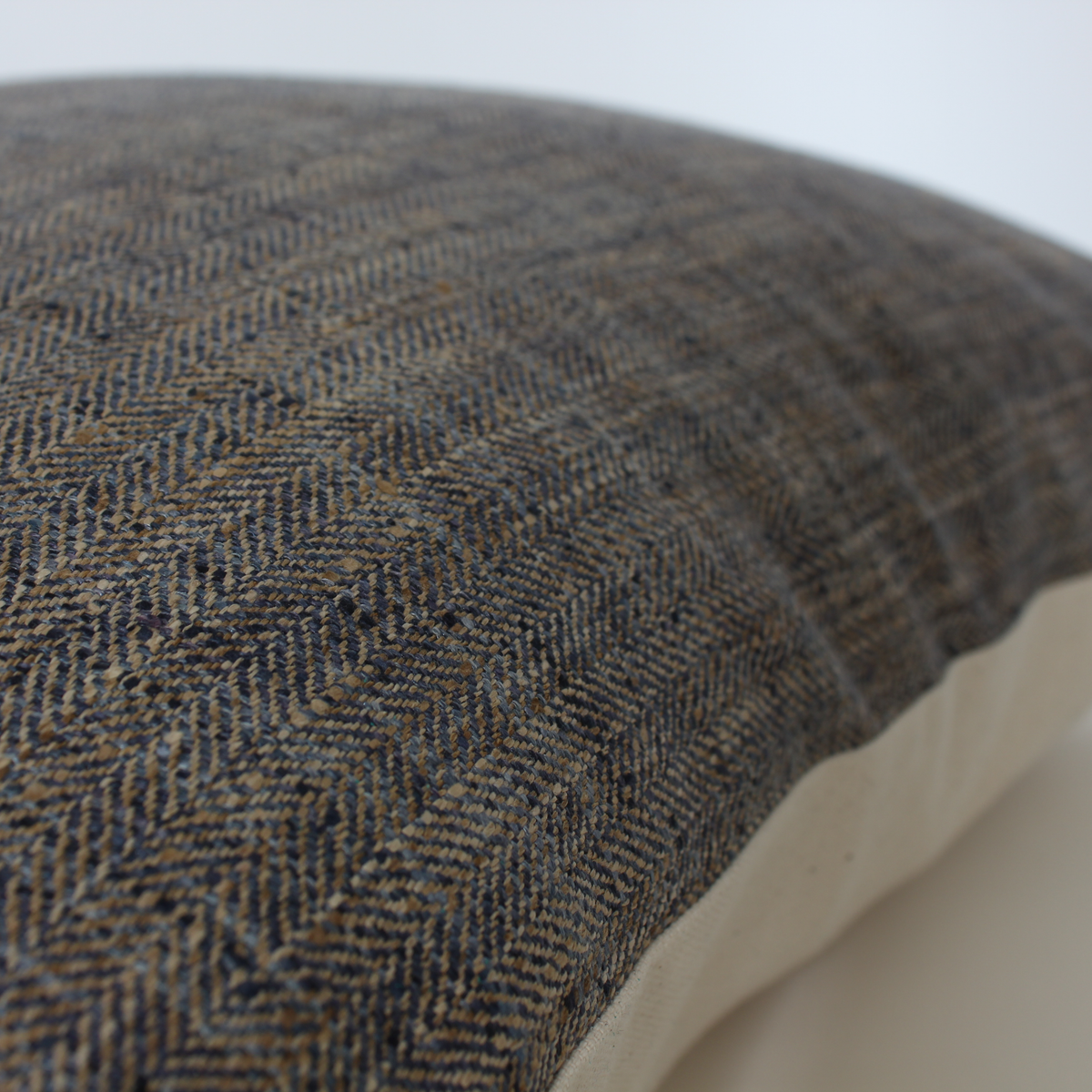 Dante brown textured solid pillow cover, view 6