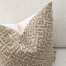 Everly taupe diamond texture pillow cover, view 2
