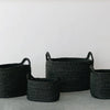 Sustainable jute storage basket with handles