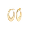 Owen Hoop Small 30mm gold hoop earrings close-up