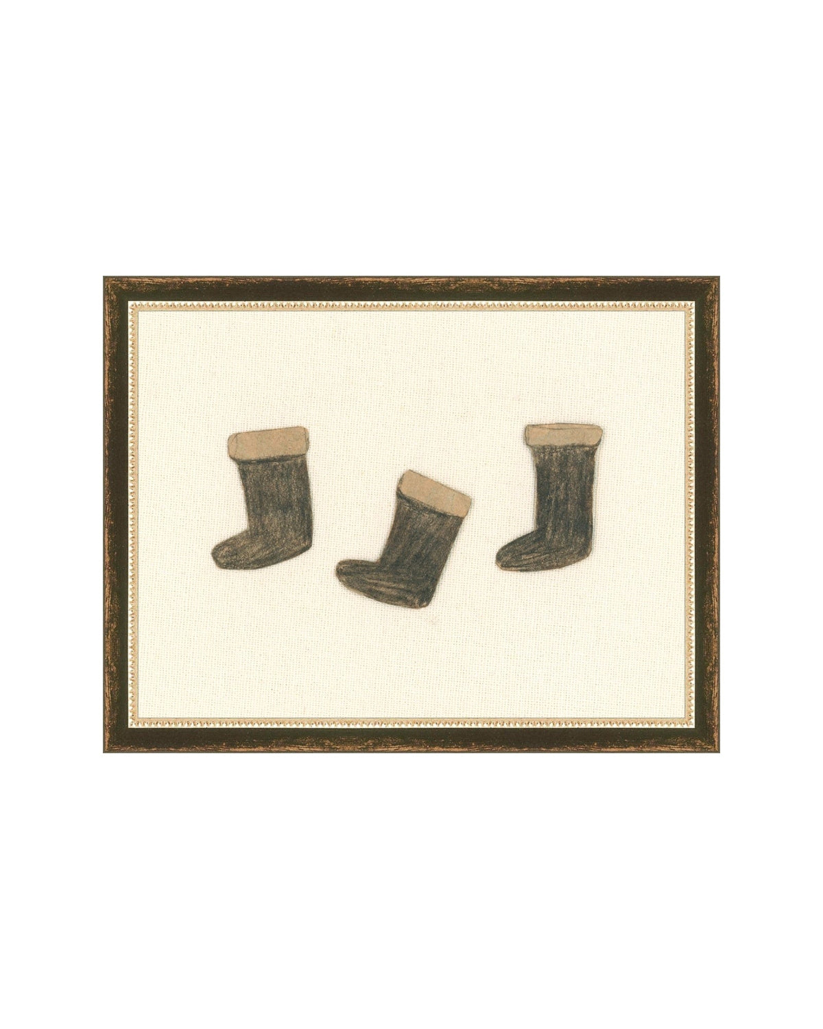 Holiday Stockings minimal Christmas art print, view 4