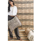 Maple Black block print mulberry silk pillow cover, 20x20 – One Affirmation