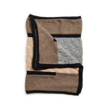 Muhu brown gray hand knitted alpaca blanket shawl – One Affirmation