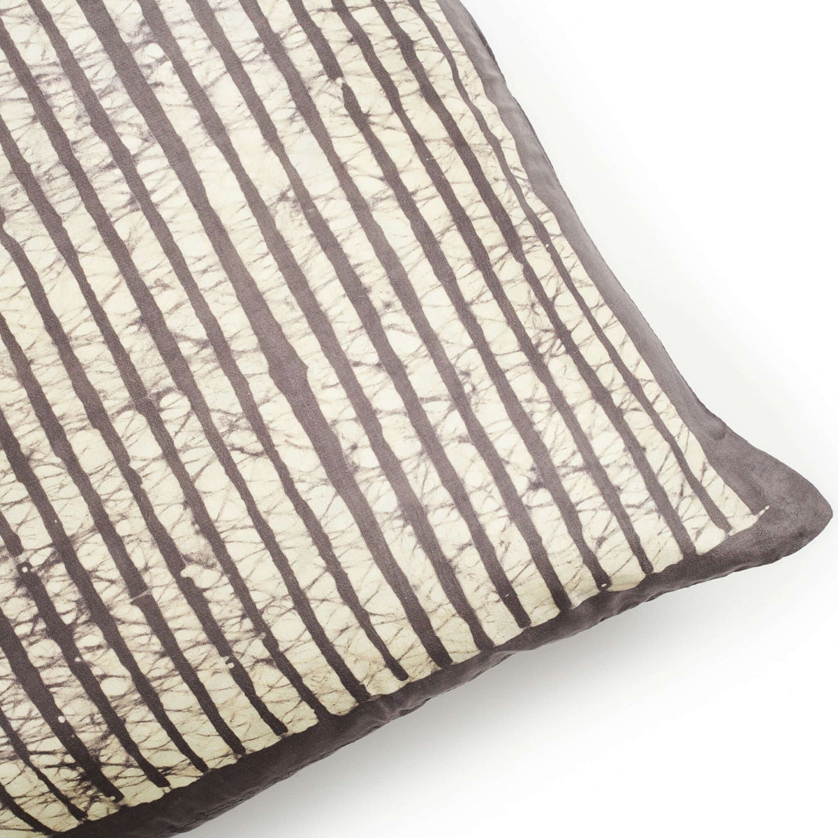 Maple Black block print mulberry silk pillow cover, 20x20 – One Affirmation