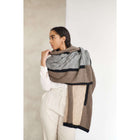 Muhu brown gray hand knitted alpaca blanket shawl – One Affirmation
