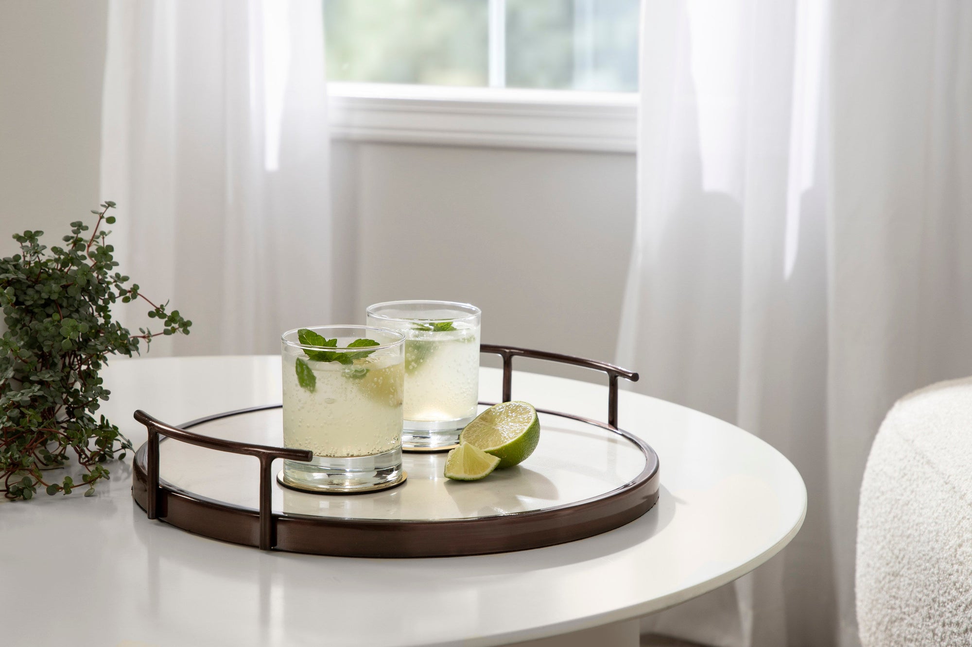 Marbury Round Metal Tray