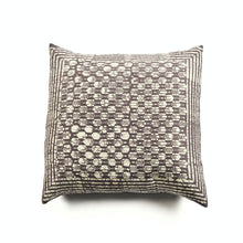 Oasis Gold wax block print mulberry silk pillow cover, 20x20 – One Affirmation
