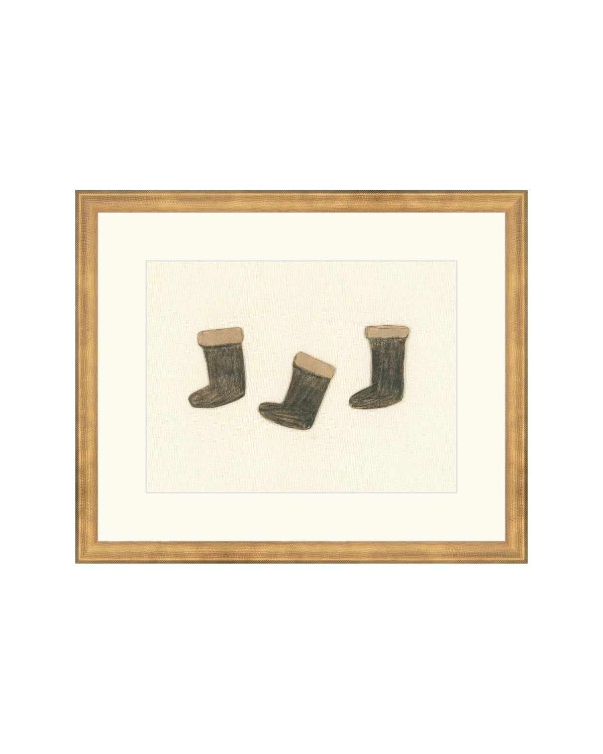 Holiday Stockings minimal Christmas art print, view 5
