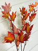 Artificial Autumn Maple Leaf Stems - Customizable Bendable Stems