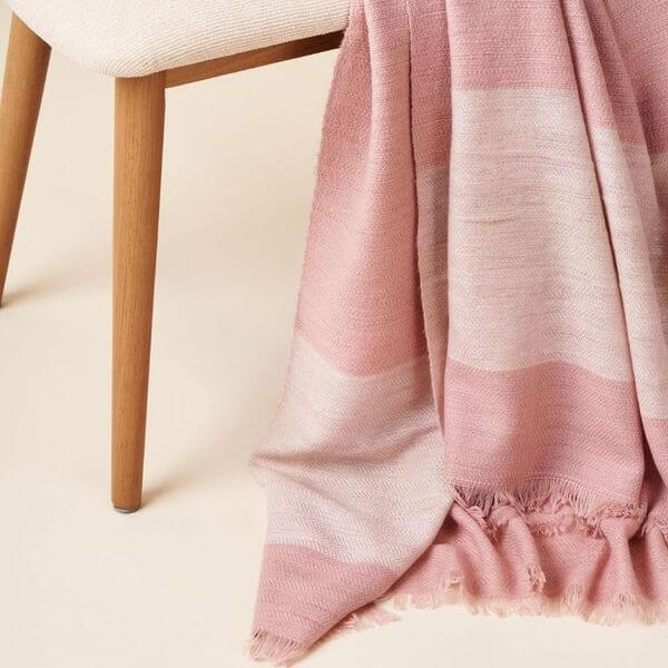 Rosa pink plush merino queen bedspread large throw – One Affirmation
