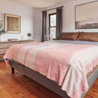 Rosa pink plush merino queen bedspread large throw – One Affirmation
