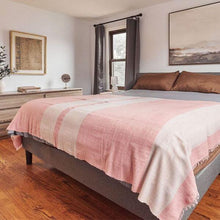 Rosa pink plush merino queen bedspread large throw – One Affirmation