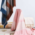 Rosa pink plush merino queen bedspread large throw – One Affirmation