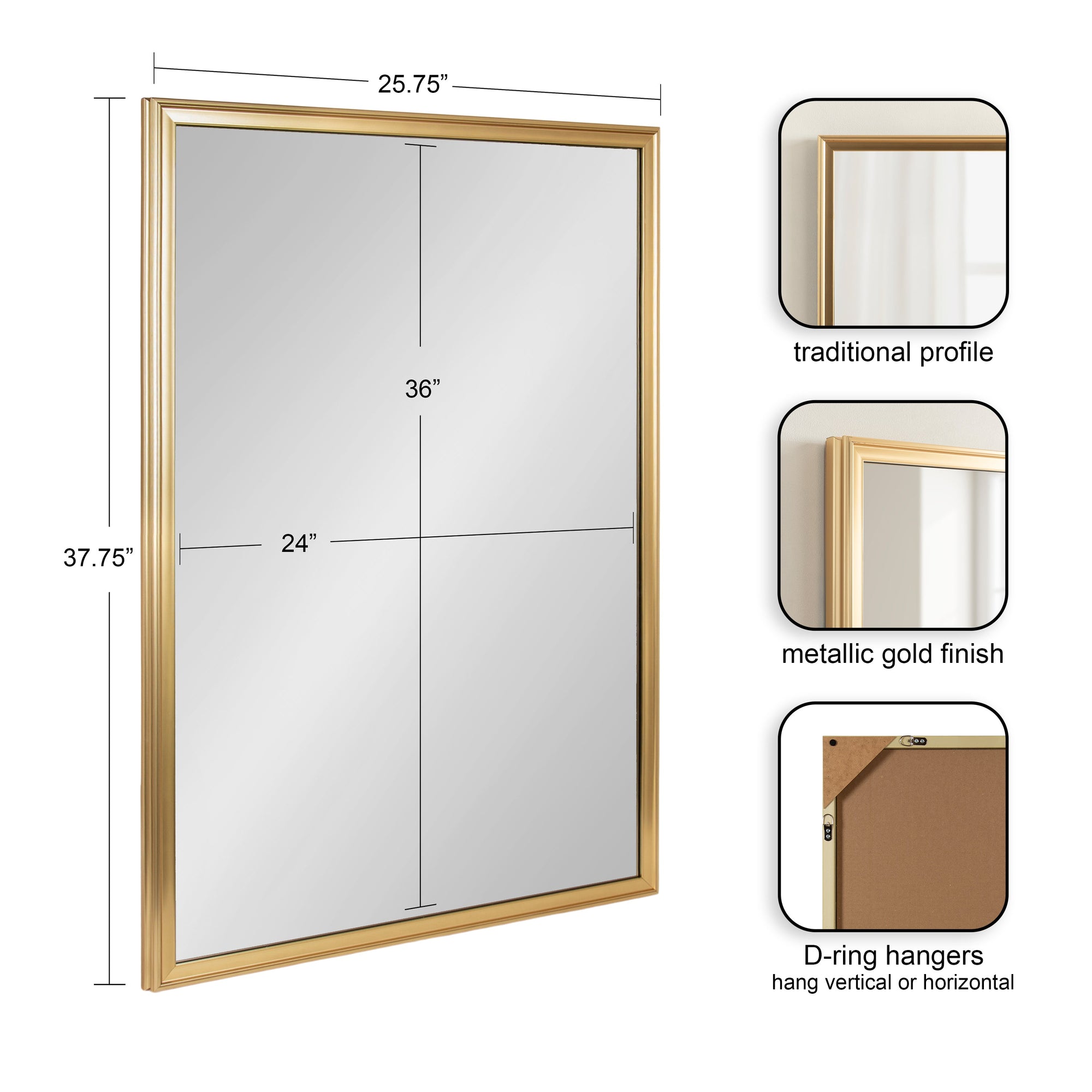 Colette Rectangle Bathroom Wall Mirror