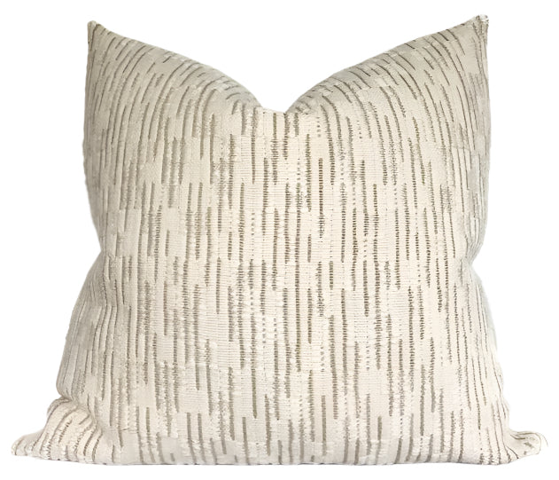Ready to Ship, 18x18 Saya Pillow Cover in Tan - on both sides