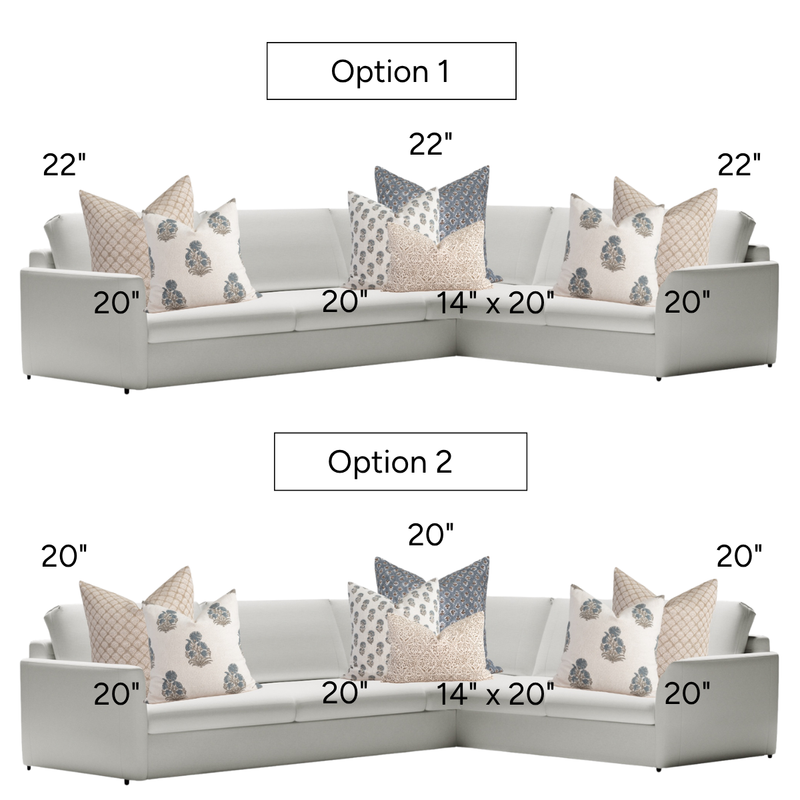 Holloway Sectional Pillow Combination | Set of Seven Pillow Covers