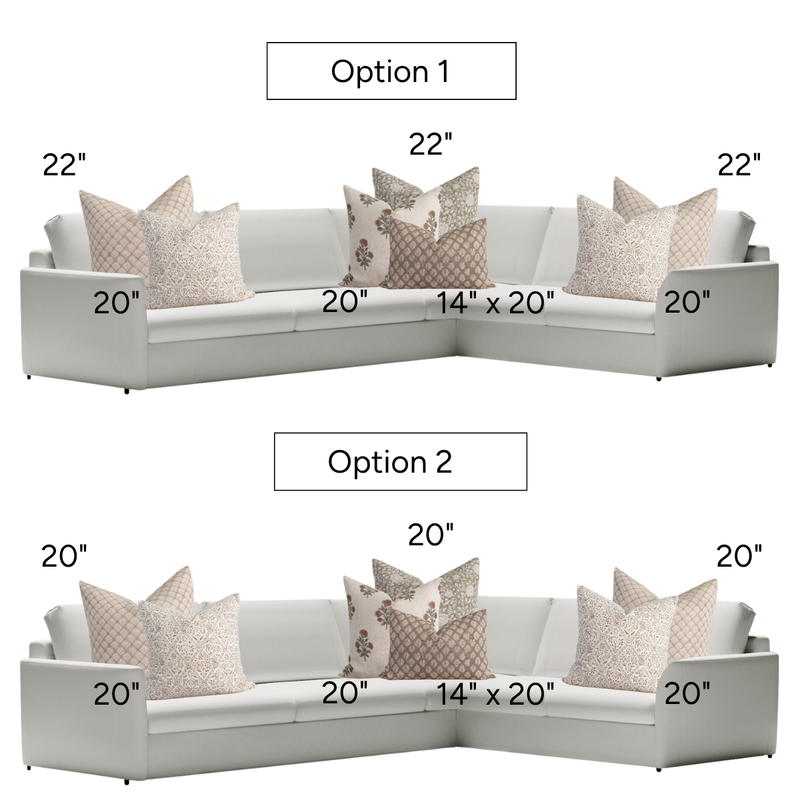 Pinecrest Sectional Pillow Combination | Set of Seven Pillow Covers